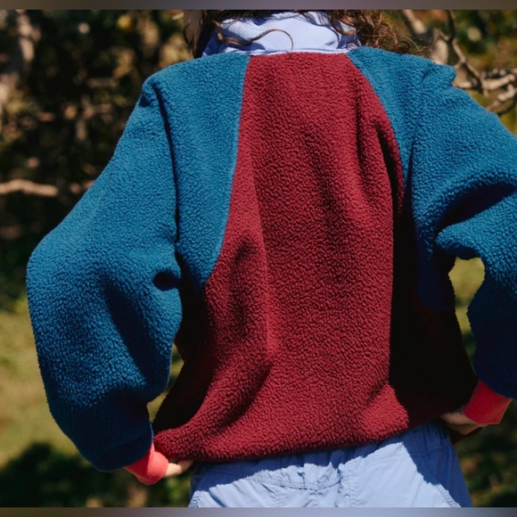 FREE PEOPLE MOVEMENT Hit The Slopes 1/4 Zip Pullover L Mahogany Combo $128 NWT - Picture 10 of 14